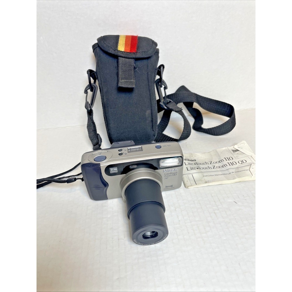 Nikon Lite-Touch Zoom 110 AF 35mm Point & Shoot TESTED & WORKS/NEW BATTERY &Case